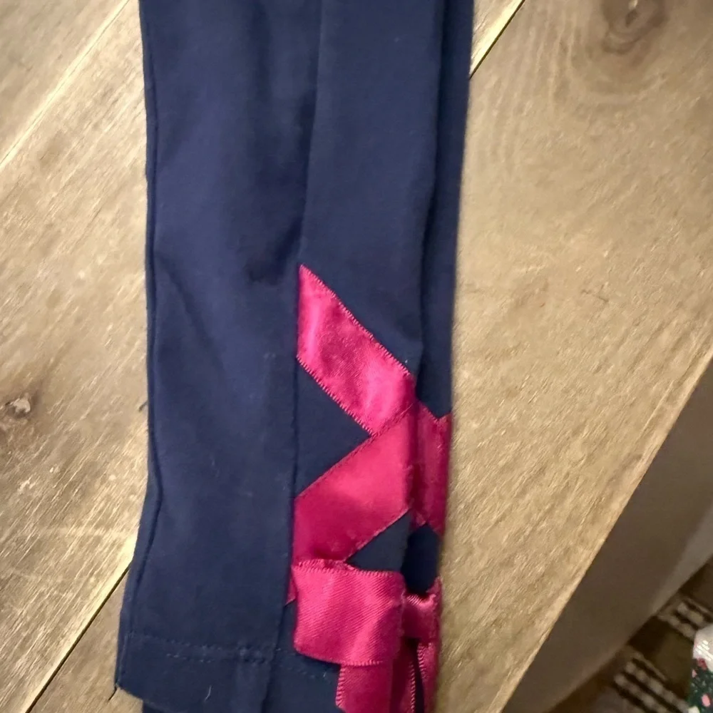 Janie and Jack • 2T • Navy Ballerina Legging Ribbon Detail